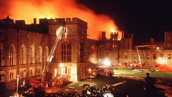 Windsor Castle On Fire banner